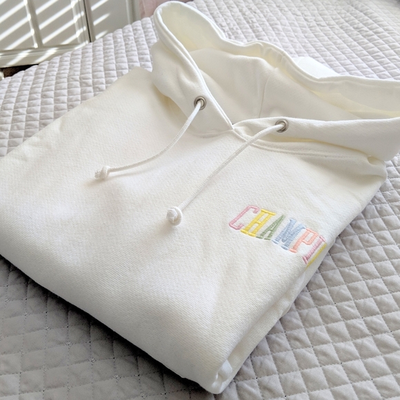 Champion Pastel Reverse Weave Hoodie Sweatshirt M - Picture 3 of 8